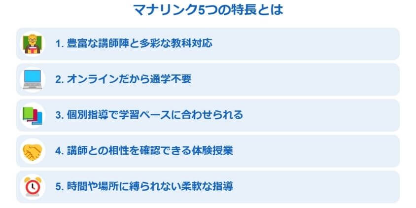 マナリンク5つの特長とは